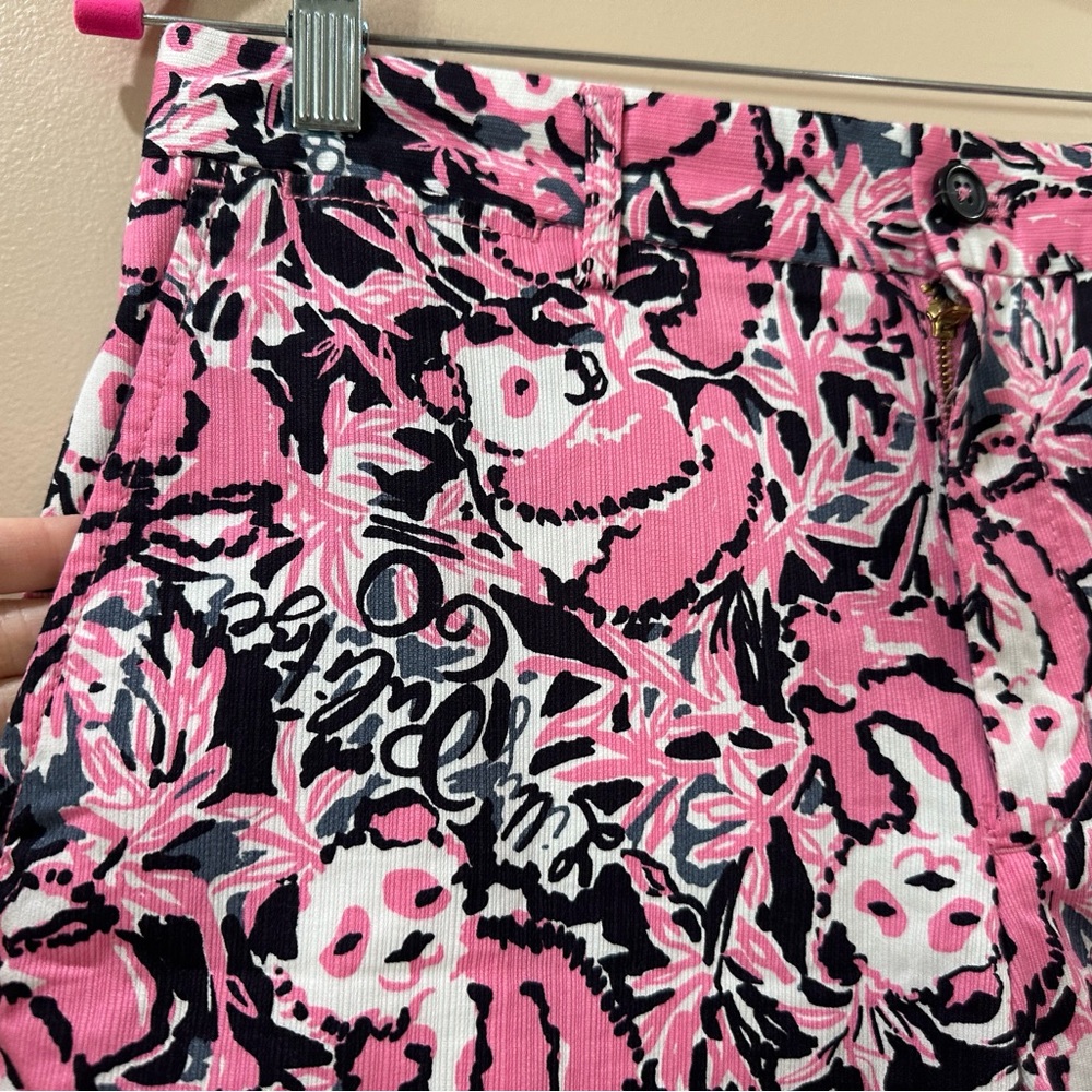 Lilly Pulitzer Mans Beaumont Shorts Mens Size 30 Pink Black Cotton Pocket Beach - Picture 3 of 7